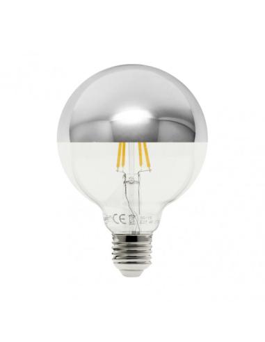 Bombilla 10w 4000k E27 Globo Reflector Cromo 17,5x12,5x12,5 Cm