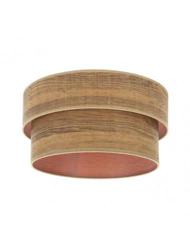 Pantalla Pie Salon Smile E27 Madera Oscura 40dx35dx21h