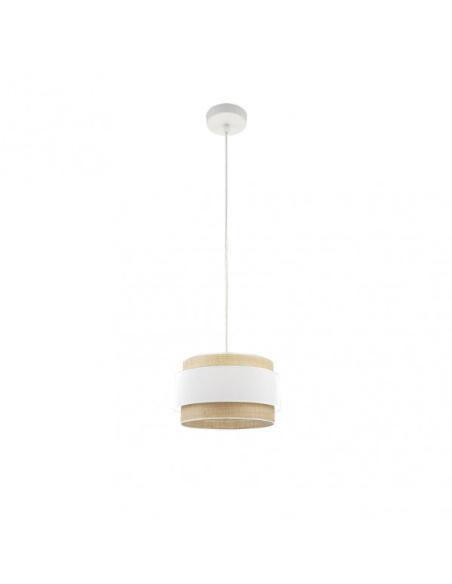 Colgante Kandy 1xe27 Natural/blanco Regx30x30 Cm