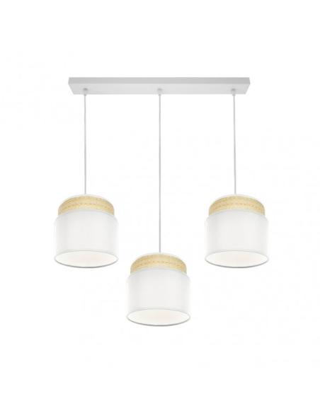 Regleta Kandy 3xe27 Natural/blanco Regx68x19 Cm