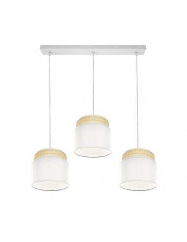 Regleta Kandy 3xe27 Natural/blanco Regx68x19 Cm