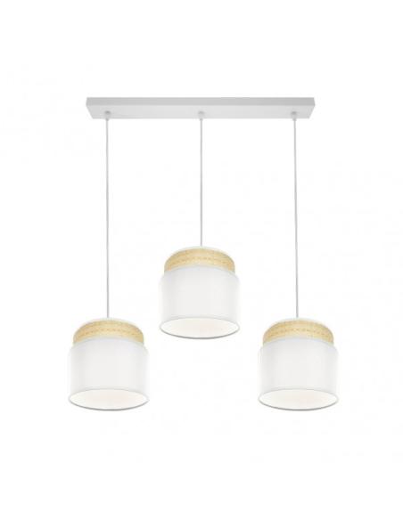 Regleta Kandy 3xe27 Natural/blanco Regx68x19 Cm