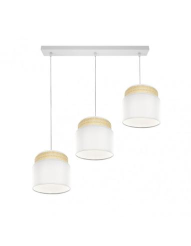 Regleta Kandy 3xe27 Natural/blanco Regx68x19 Cm