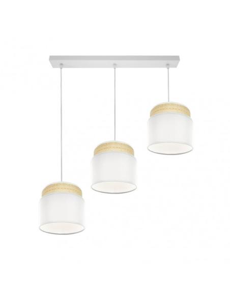 Regleta Kandy 3xe27 Natural/blanco Regx68x19 Cm