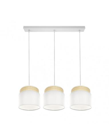 Regleta Kandy 3xe27 Natural/blanco Regx68x19 Cm