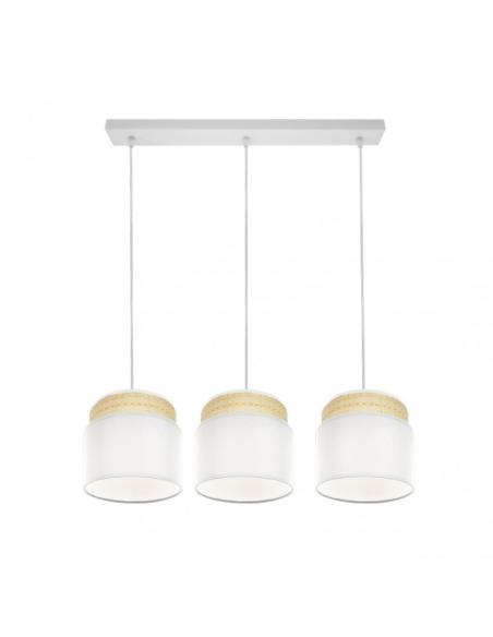 Regleta Kandy 3xe27 Natural/blanco Regx68x19 Cm