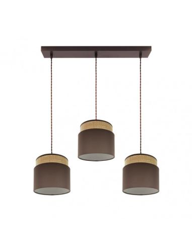 Regleta Kandy 3xe27 Natural/marron Regx68x19 Cm