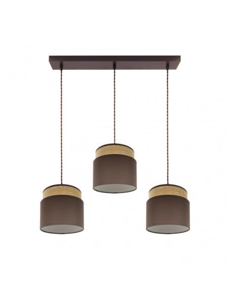 Regleta Kandy 3xe27 Natural/marron Regx68x19 Cm