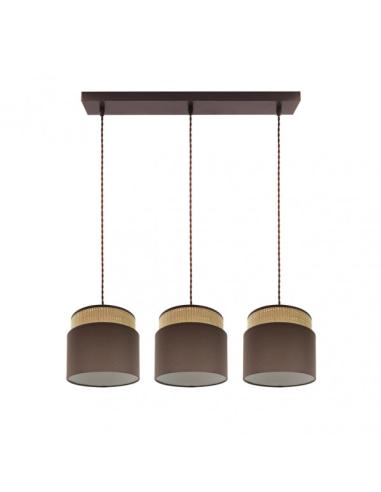 Regleta Kandy 3xe27 Natural/marron Regx68x19 Cm