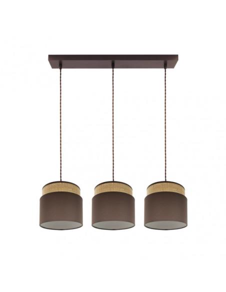 Regleta Kandy 3xe27 Natural/marron Regx68x19 Cm