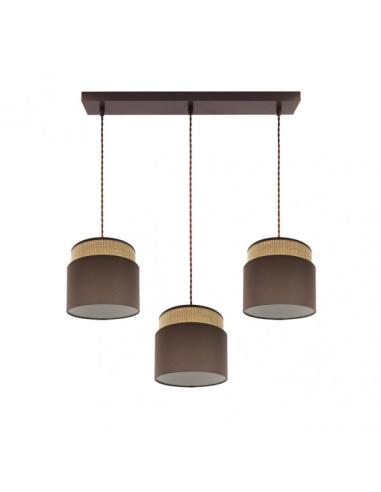 Regleta Kandy 3xe27 Natural/marron Regx68x19 Cm