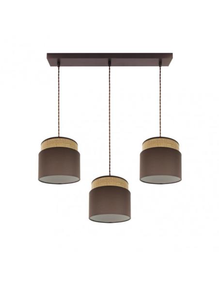 Regleta Kandy 3xe27 Natural/marron Regx68x19 Cm
