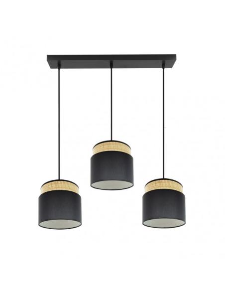 Regleta Kandy 3xe27 Natural/negro Regx68x19 Cm