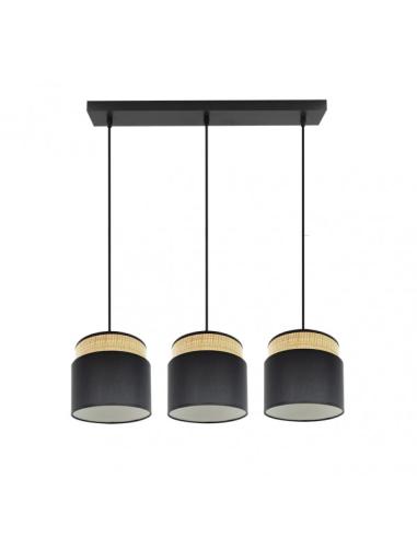 Regleta Kandy 3xe27 Natural/negro Regx68x19 Cm