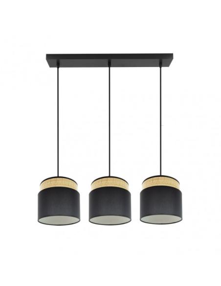 Regleta Kandy 3xe27 Natural/negro Regx68x19 Cm