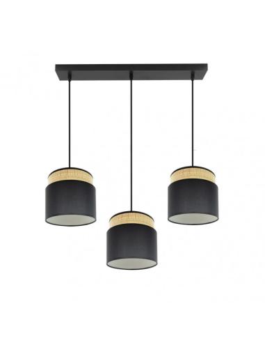 Regleta Kandy 3xe27 Natural/negro Regx68x19 Cm