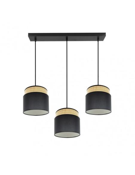 Regleta Kandy 3xe27 Natural/negro Regx68x19 Cm