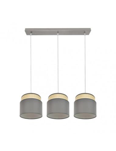 Regleta Kandy 3xe27 Natural/gris Regx68x19 Cm