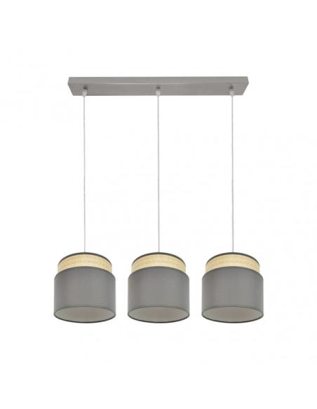 Regleta Kandy 3xe27 Natural/gris Regx68x19 Cm