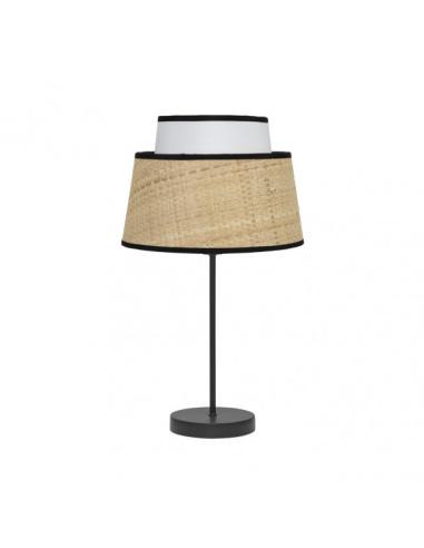 Sobremesa Jia 1xe14 Natural/blanco 40x20x20 Cm