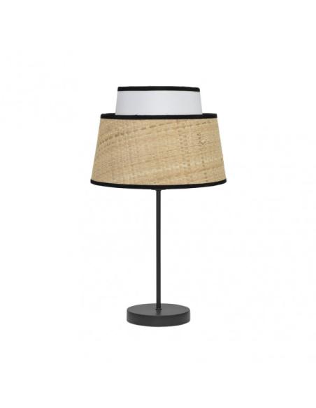 Sobremesa Jia 1xe14 Natural/blanco 40x20x20 Cm