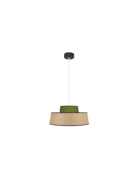 Colgante Jia 1xe27 Natural/verde Regx40x40 cm