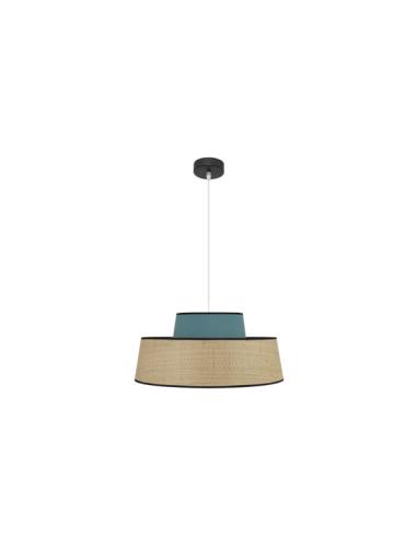 Colgante Jia 1xe27 Natural/turquesa Regx50x50 cm