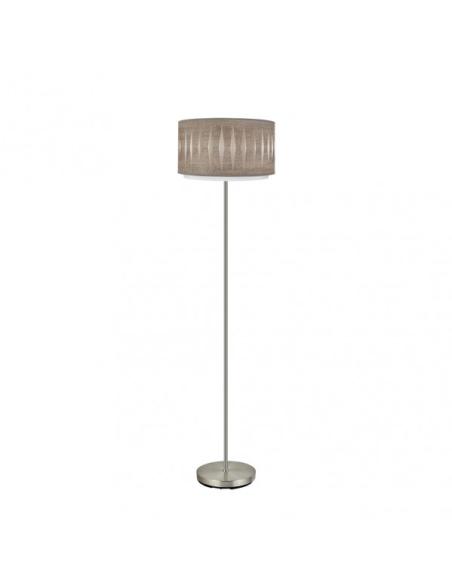 Pie Salon Alexandra 1xe27 Niquel/madera Gris 162x40x40 Cm
