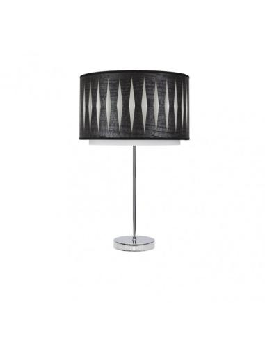 Sobremesa Alto Alexandra 1xe27 Cromo/madera Negra 61x30x30 Cm