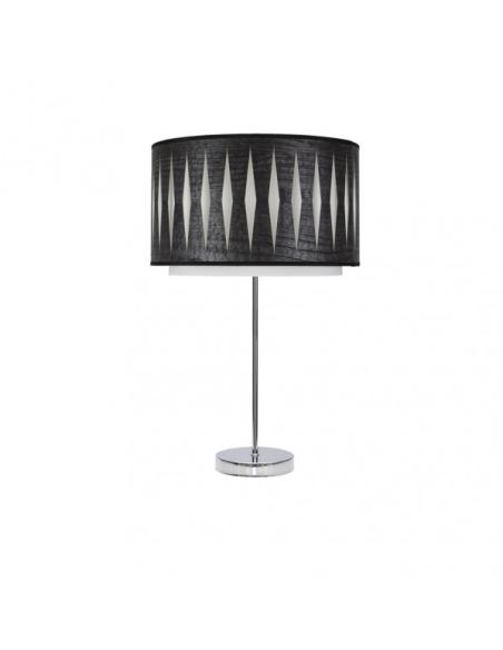 Sobremesa Alto Alexandra 1xe27 Cromo/madera Negra 61x30x30 Cm
