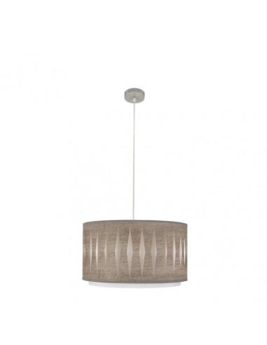 Colgante Alexandra 1xe27 Niquel/Madera Gris Regx40x40 cm