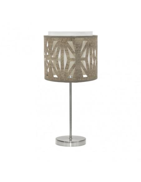 Sobremesa Katerina 1xe14 Niquel/madera Gris 42x17x17 Cm