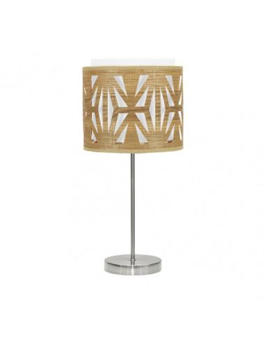 Sobremesa Katerina 1xe14 Niquel/madera Clara 42x17x17 Cm