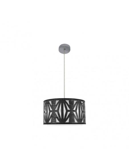 Colgante Katerina 1xe27 Cromo/madera Negra Regx40x40 cm