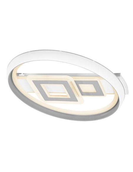 Plafon 80w Sucre 3000-4000-6500k  Blanco/gris 7x51x51 Cm Reg.Intensidad, Control Remoto Y Memoria