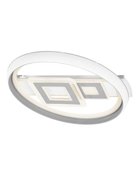 Plafon 80w Sucre 3000-4000-6500k  Blanco/gris 7x51x51 Cm Reg.Intensidad, Control Remoto Y Memoria