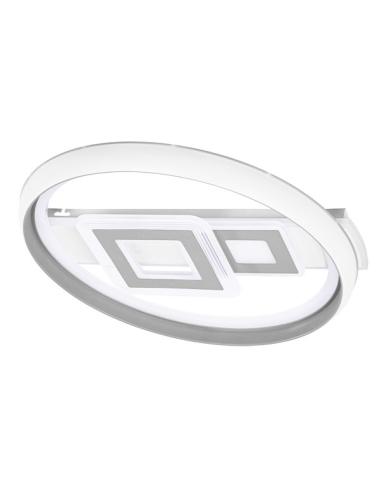 Plafon 80w Sucre 3000-4000-6500k  Blanco/gris 7x51x51 Cm Reg.Intensidad, Control Remoto Y Memoria