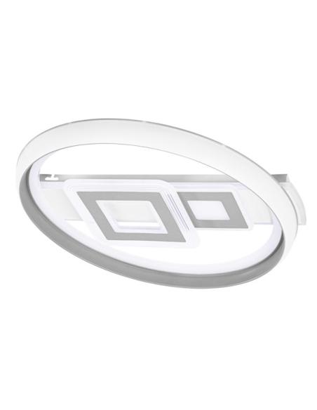 Plafon 80w Sucre 3000-4000-6500k  Blanco/gris 7x51x51 Cm Reg.Intensidad, Control Remoto Y Memoria