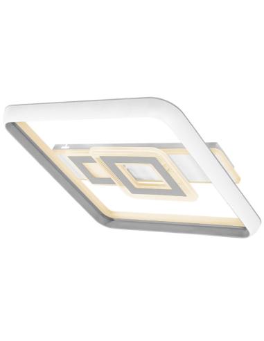 Plafon 80w Sucre 3000-4000-6500k Blanco/gris Cuadrado 7x51x51 Cm 7600lm Reg.intens. C.remoto Y Memoria