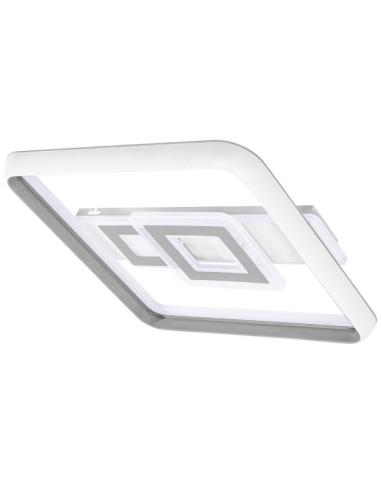 Plafon 80w Sucre 3000-4000-6500k Blanco/gris Cuadrado 7x51x51 Cm 7600lm Reg.intens. C.remoto Y Memoria