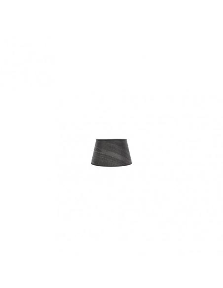 Pantalla Salma Pinza Madera Negra 10dx8dx8h  Conica Abierta