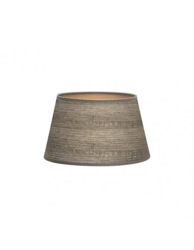 Pantalla Salma E27 Madera Gris 30dx22dx17h Conica   Abierta