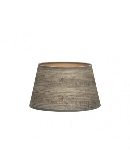 Pantalla Salma E27 Madera Gris 30dx22dx17h Conica   Abierta