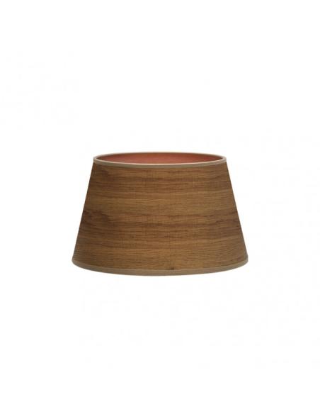 Pantalla Salma E27 Madera Oscura 30dx22dx17h   Conica Abierta