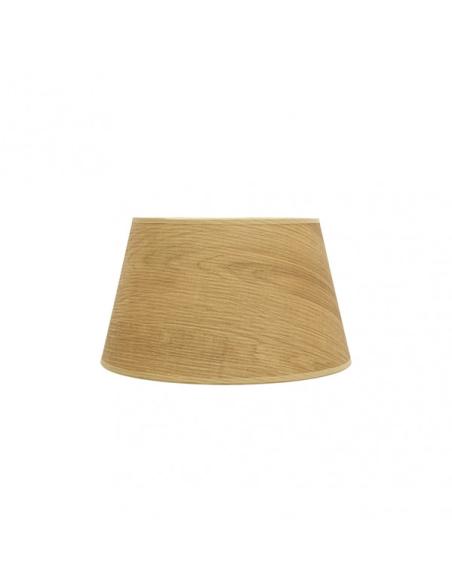 Pantalla Salma E27 Madera Clara 30dx22dx17h Conica  Abierta