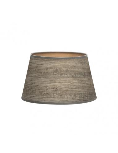Pantalla Salma E27 Madera Gris 35dx25dx20h Conica   Abierta