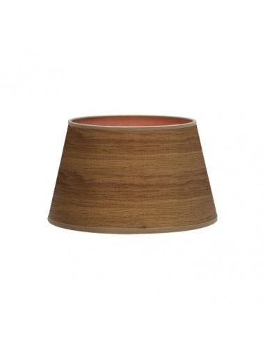 Pantalla Salma E27 Madera Oscura 35dx25dx20h  Conica Abierta