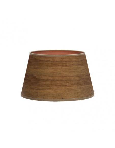 Pantalla Salma E27 Madera Oscura 35dx25dx20h  Conica Abierta