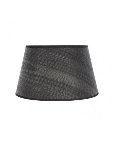 Pantalla Salma E27 Madera Negra 40dx30dx25h Conica  Abierta