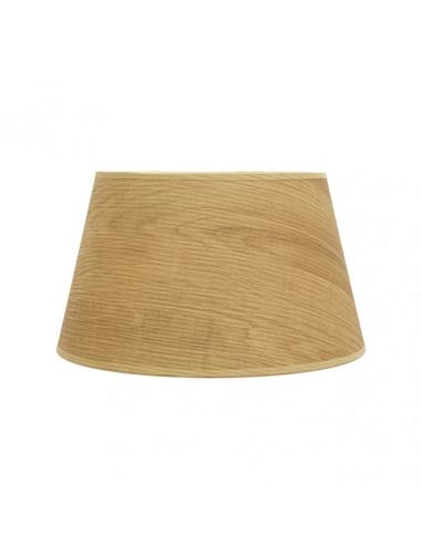 Pantalla Salma E27 Madera Clara 40dx30dx25h Conica  Abierta